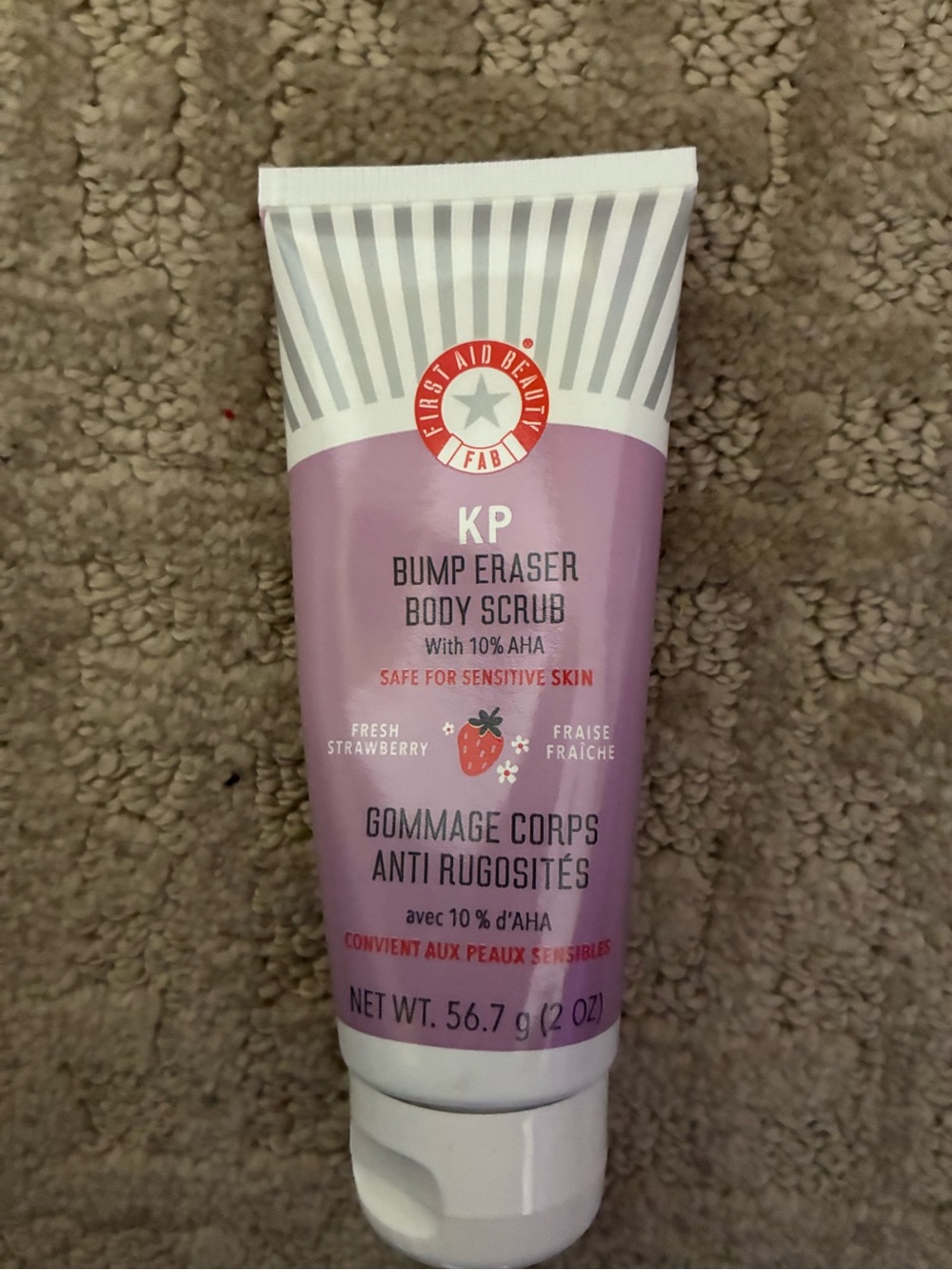 First Aid Beauty KP Bump Eraser Body Scrub 2oz in fresh strawberry